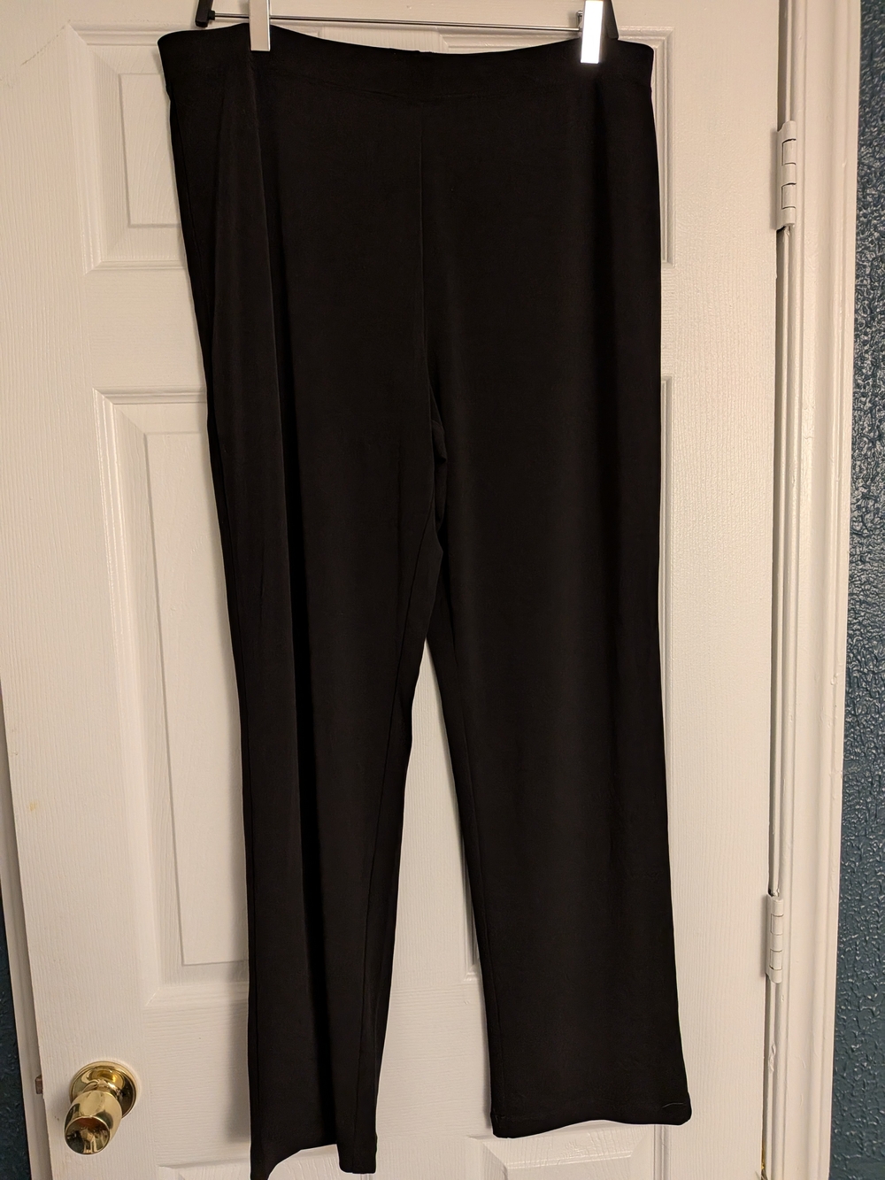 Susan Graver Essentials Black Pull-on Pants Size L Nice Staple Piece